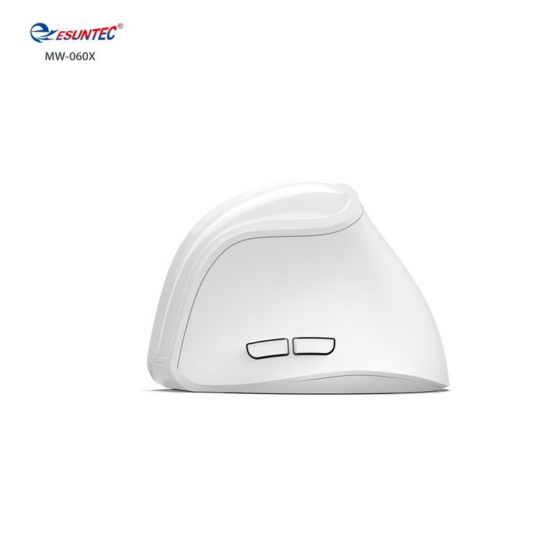 MW-060X-White Dual Mode 2.4G & BT Wireless Ergo Vertical Ergonomic Mouse 6D Computer Mice Great Design